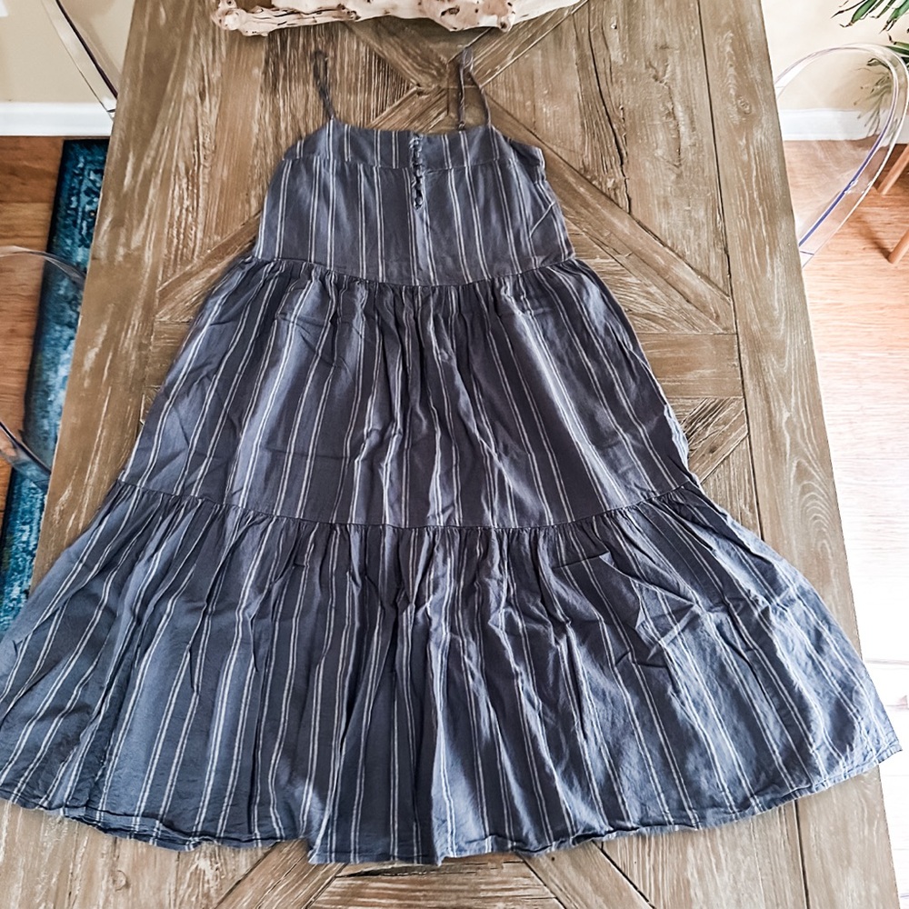 Z Supply Dress XS Slate Blue Stripes